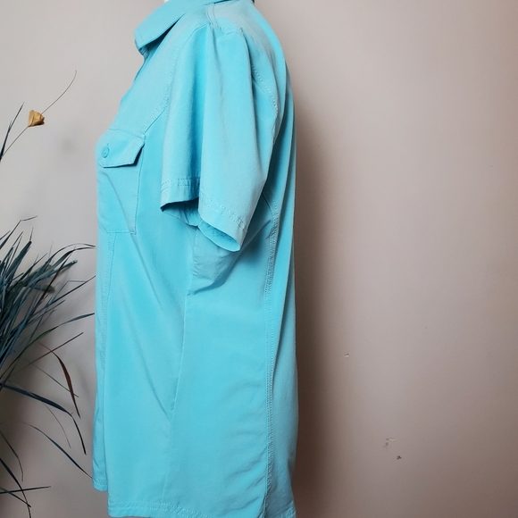 Eddie Bauer Button-Up Blouse - Blue - Med. - Picture 4 of 7